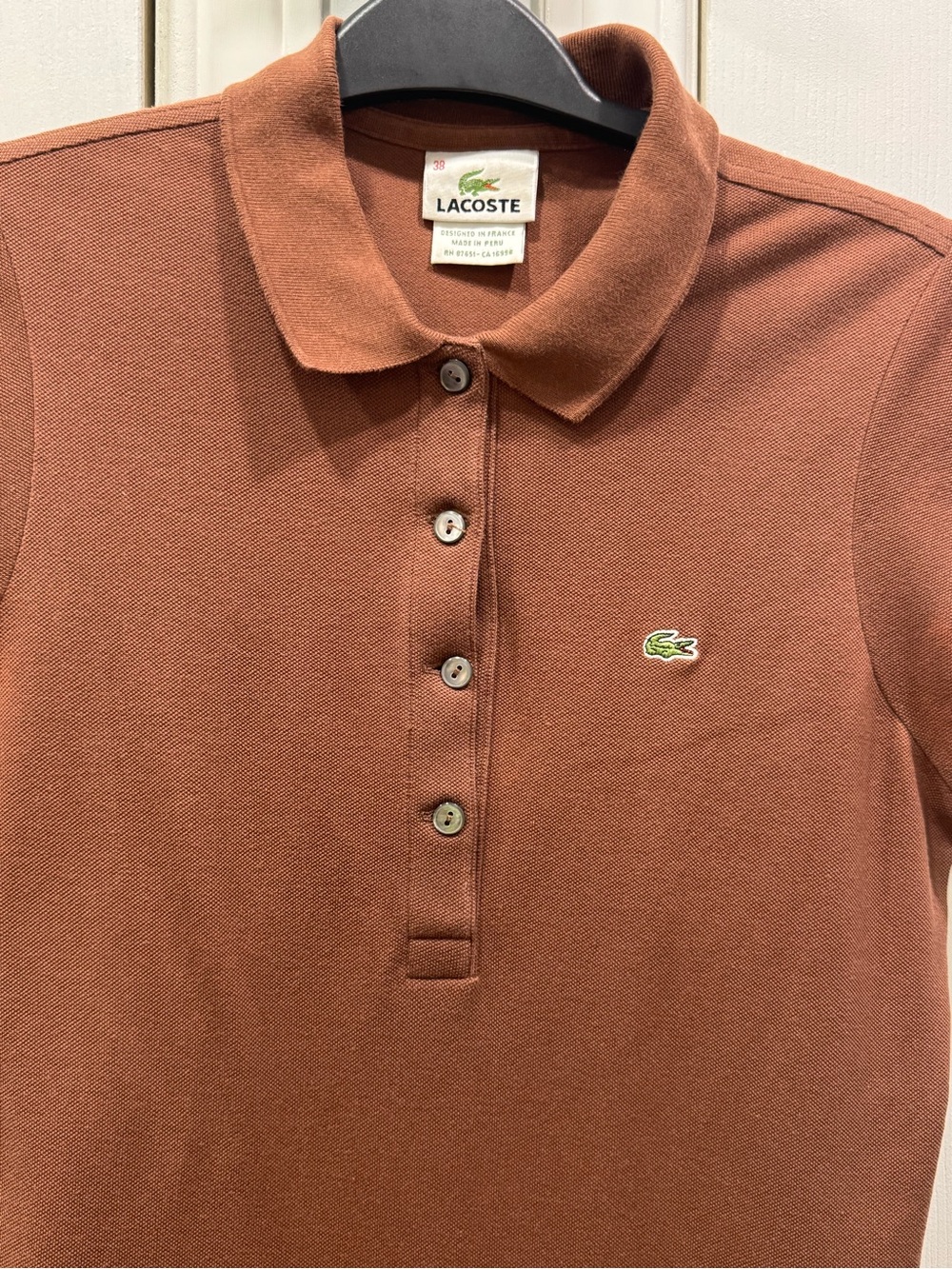 Lacoste Brown Polo Dress - Short Sleeve - Picture 3 of 9